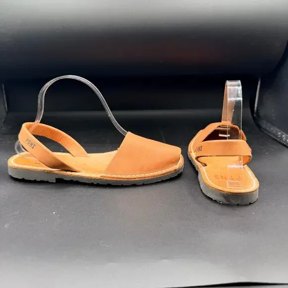 PONS Avarcas Brown Leather Sandals Menorca Spain Size 8 - Picture 4 of 15